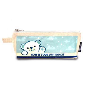 印花帆布筆袋-米白色-03 Polar Bear